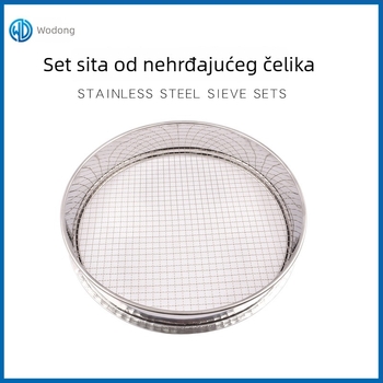 Skup sitova od nehrđajućeg čelika promjera 30 cm, 25 cm i 20 cm; vrtno sito za tlo i šljunak s mrežom 1-15 mm.
