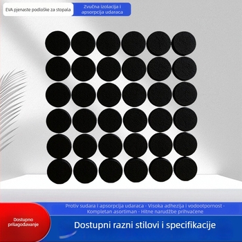 Spužvasta podloga s mrežastom vrećicom, EVA pjena za stopalo, okrugla karirana podloga protiv udara, vodootporna protuklizna gumena podloga