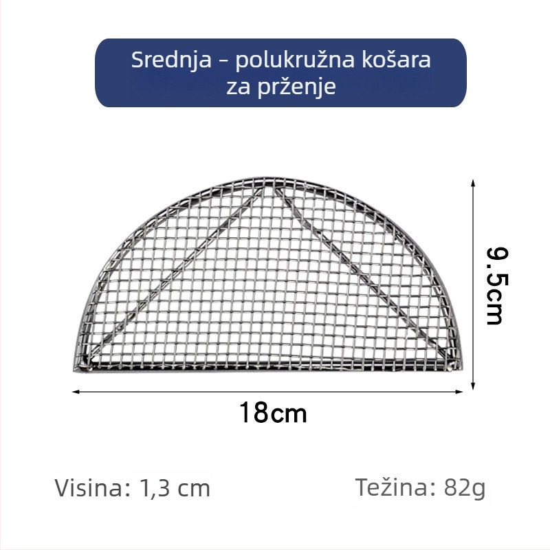 Inox 304 roštiljska mreža za tempuru i svinjske odreske