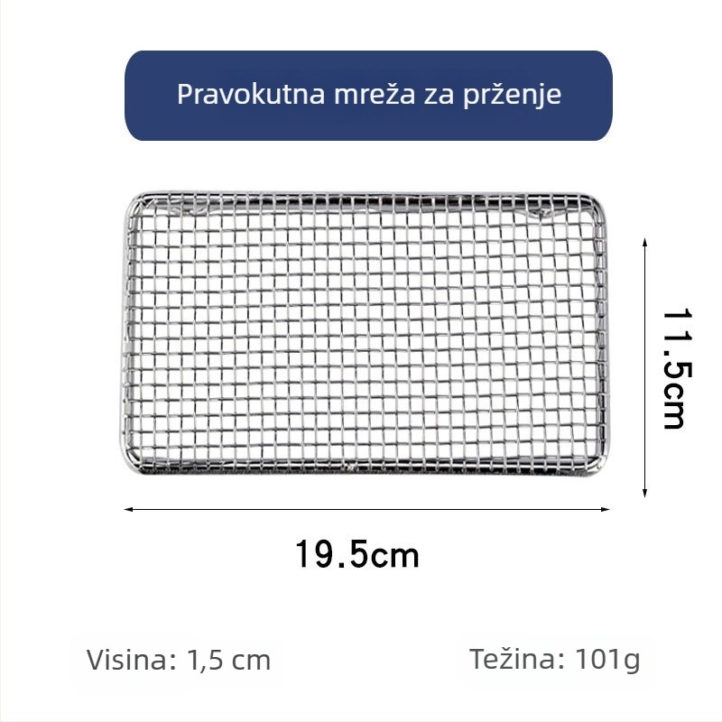 Inox 304 roštiljska mreža za tempuru i svinjske odreske