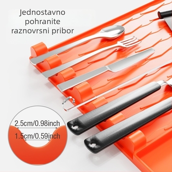 Silikon podloga za alat za roštil Blackstone, zaštitna podloga, prašnjom otporna podloga za čišćenje, lijeva strana pohrane za posudu za roštilj, poboljšana verzija