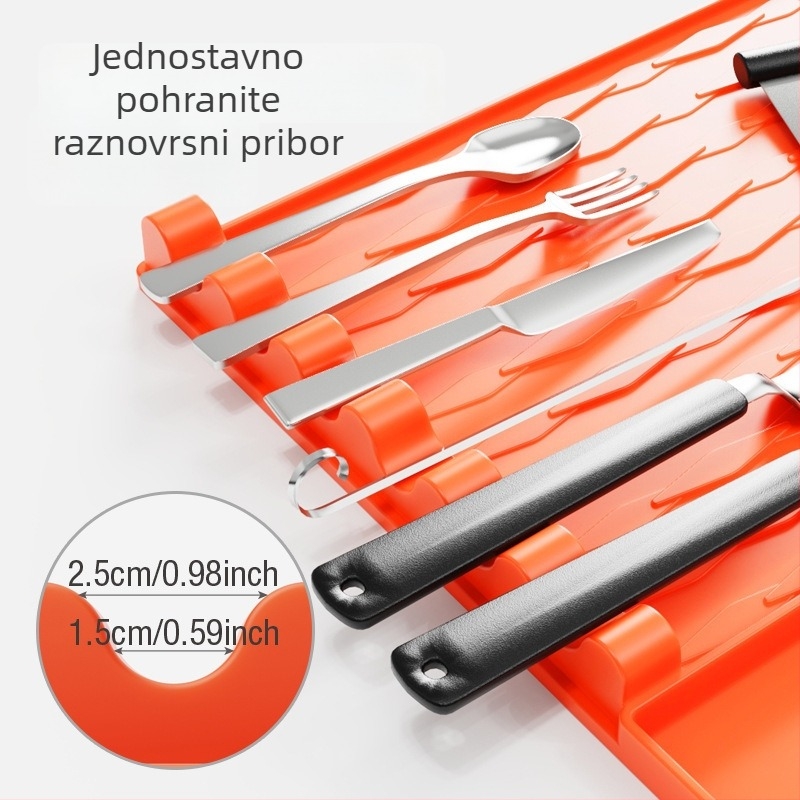 Silikon podloga za alat za roštil Blackstone, zaštitna podloga, prašnjom otporna podloga za čišćenje, lijeva strana pohrane za posudu za roštilj, poboljšana verzija