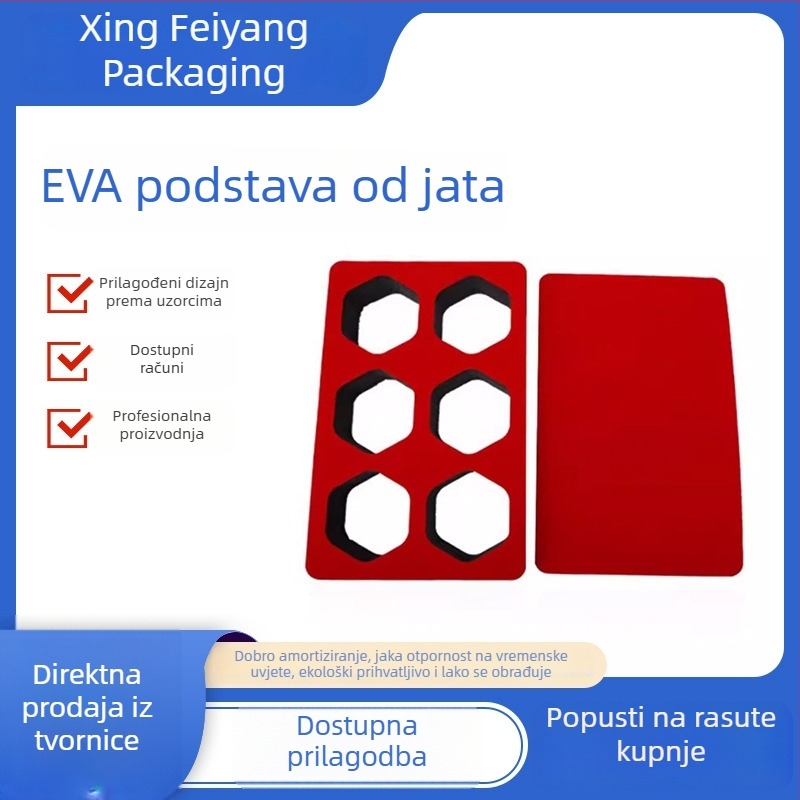 Unutarnja EVA pjena podloga s flokiranom oblogom za kutije s poklonima