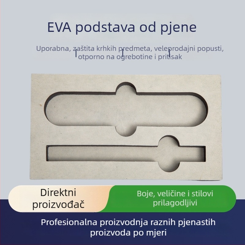 Antistatna EVA pjena unutarnja obloga kutije za graviranje s vatrootpornom zaštitom, jedinstveni sivi unutarnji pladanj