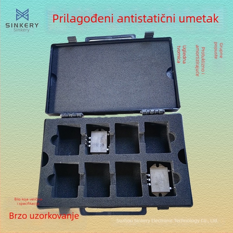 Antistatična EVA pjena unutarnjeg obloga kutija s ubrizgavanjem, prilagođena turnover box obloga, obrada po narudžbi