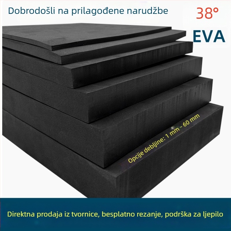 Crno-bijela EVA pjena ploča s unutarnjom podrškom za zaštitu od udara i ublažavanje, ekološki materijal za pakiranje, visoka gustoća pjene