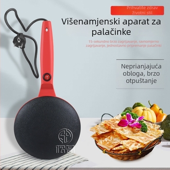 Višenamjenski kućni aparat za palačinke, električni automatski uređaj, kompaktne dimenzije, promjer do 25 cm.