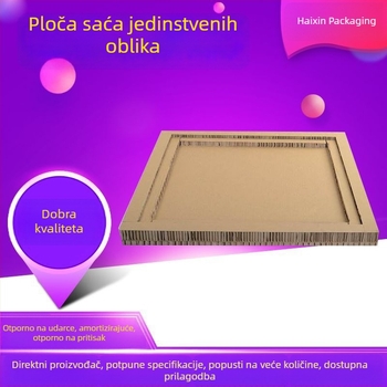 Ekološki ulošak za pakiranje od kartona s pčelinjim saćem (honeycomb) i kraft kartonom, ublaživač udaraca, posebnog oblika ploča za unutarnju prezentaciju