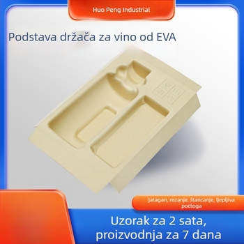 Prilagođena EVA podloga za vinsku tacnu, otporna na udarce, unutarnja tacna za vino, toplo/hladno tiskanje, graviranje i oblikovanje, EVA materijal za pakiranje