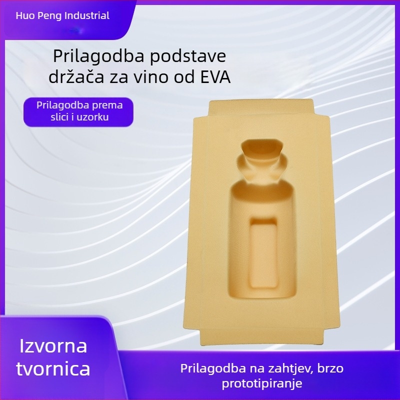 Prilagođena EVA podloga za vinsku tacnu, otporna na udarce, unutarnja tacna za vino, toplo/hladno tiskanje, graviranje i oblikovanje, EVA materijal za pakiranje