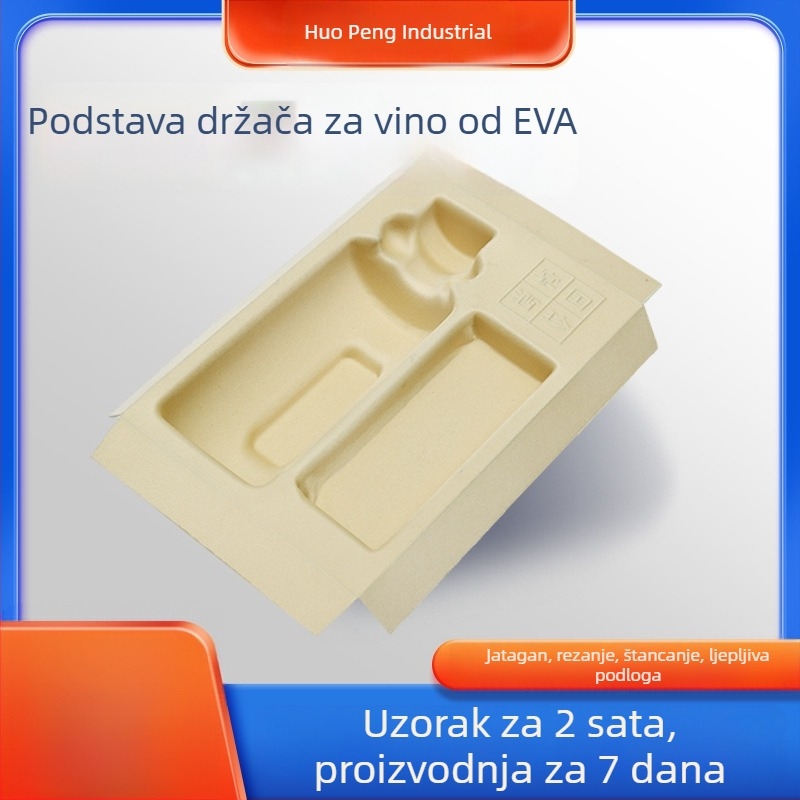 Prilagođena EVA podloga za vinsku tacnu, otporna na udarce, unutarnja tacna za vino, toplo/hladno tiskanje, graviranje i oblikovanje, EVA materijal za pakiranje