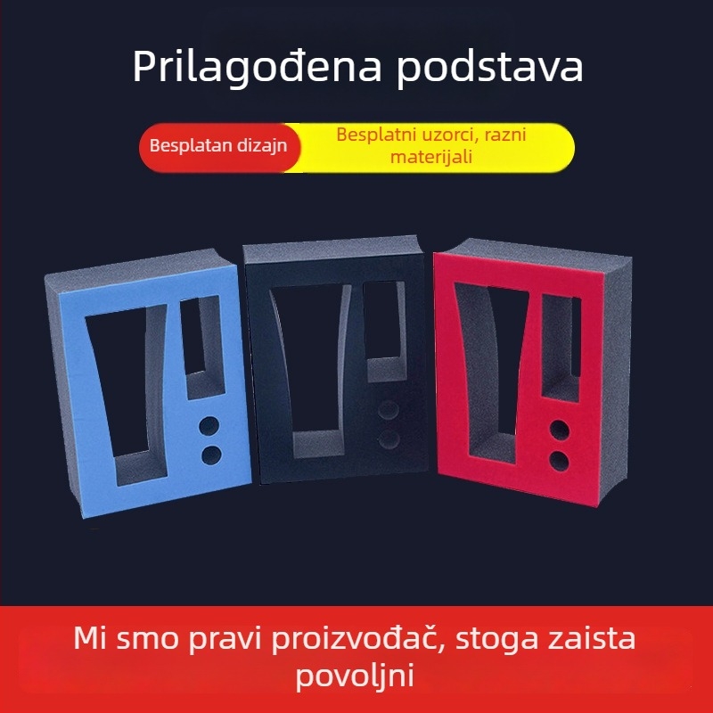 Prilagođena unutarnja obloga od EPE bisernog pjenastog materijala, EVA pjena ploča i flokirana unutarnja ladica za kutije s poklonima, otporna na udarce