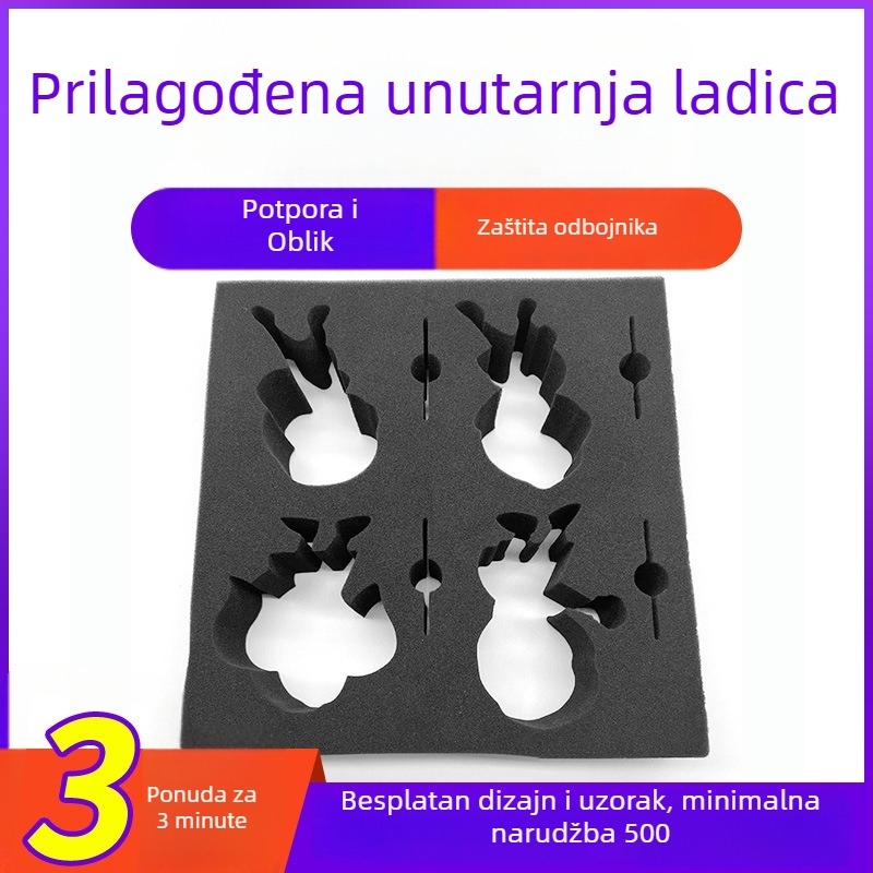 Pjena od pearl cotton za unutarnju ploču pakiranja za kozmetiku i nakit, ublažavanje udara, zaštita od sudara, prilagodljivo