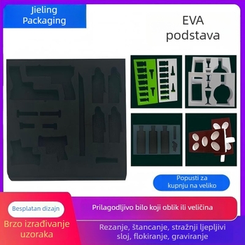 EVA unutarnja podloga s pjenuastim podstavkom za pakiranje, flokirani unutarnji umetci, prilagođena veličina