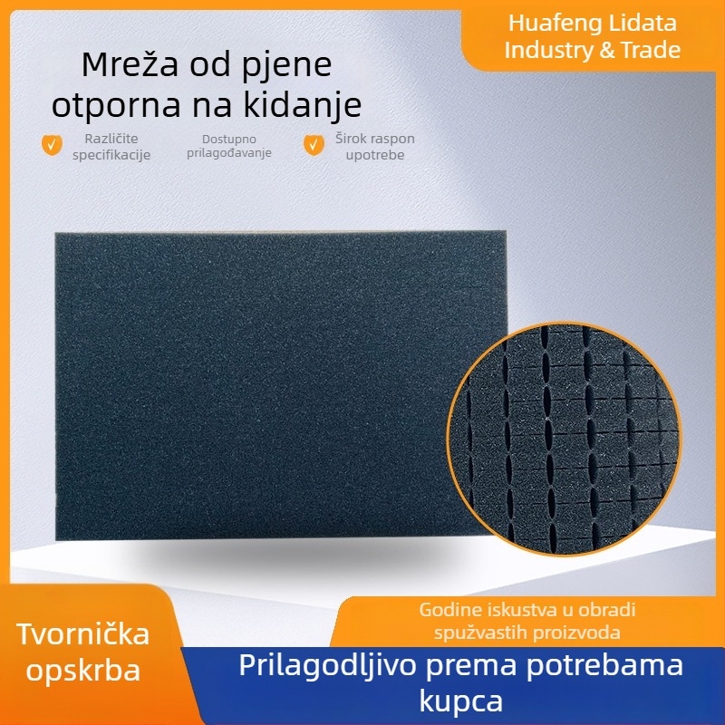 Podstava za kutiju za kozmetiku od EVA pjene, s malim kvadratnim uzorkom, crna