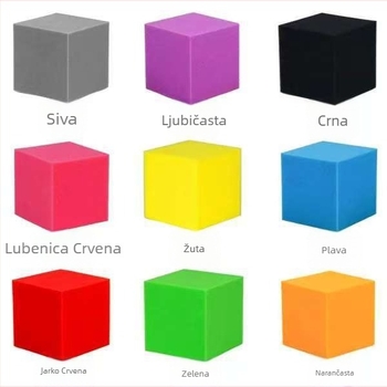 Visokodensitetni tvrdi spužvasti blokovi, crno-bijele boje, materijal za apsorpciju udara i podlogu