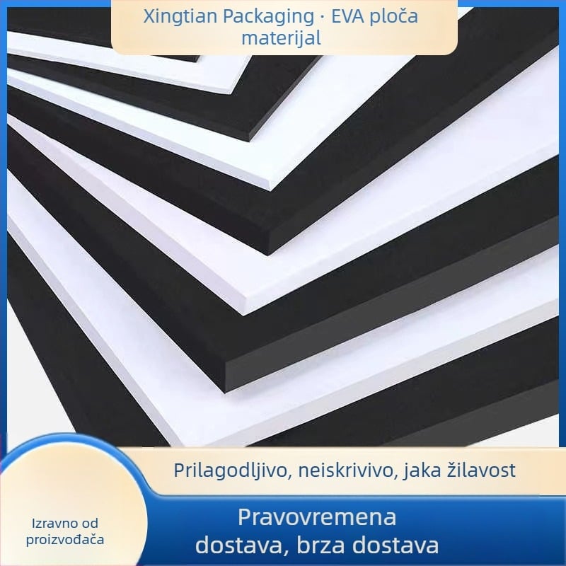 EVA pjena list visoke gustoće, otporan na udarce, crno-bijeli, samoljepljiva EVA pjena