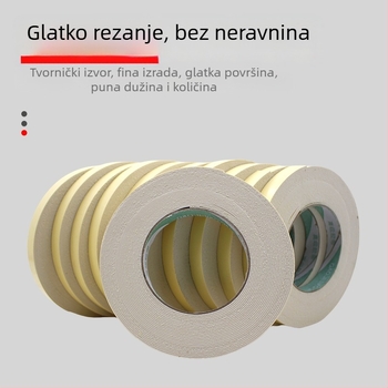 Dvostrano EVA pjena traka s jakim ljepilom, vodootporna, PE stražnja strana, 1 mm debljina, 1 cm širina, 10 m duljina, podloga od pjene, reklamne primjene.