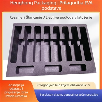 EVA pjena s unutarnjim podršnim utorom, zaštitna traka za udarce, bez mirisa, otporna na požar, antistatična, 38–80°C