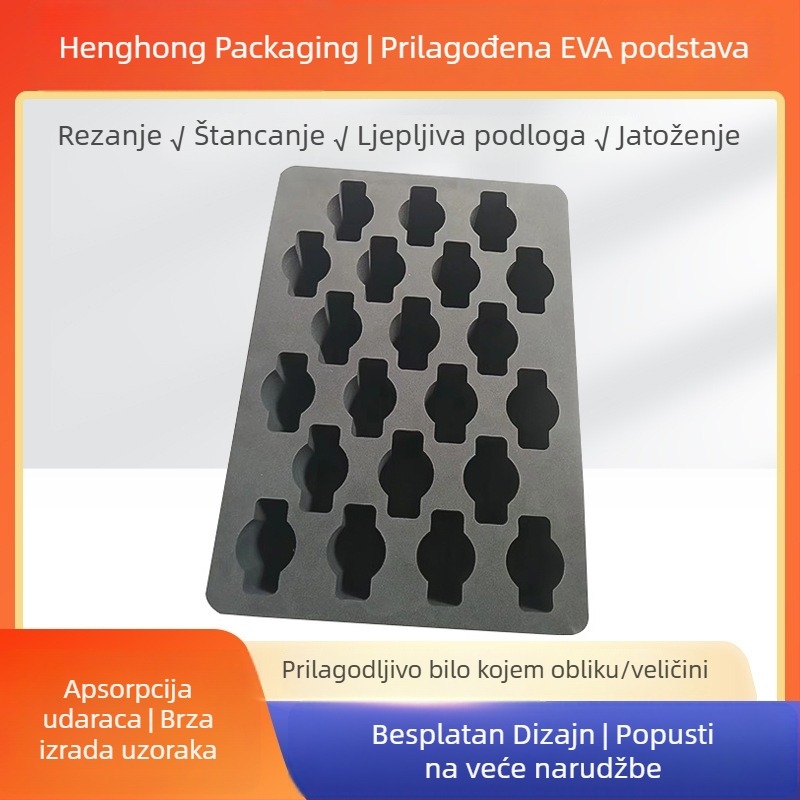 EVA pjena s unutarnjim podršnim utorom, zaštitna traka za udarce, bez mirisa, otporna na požar, antistatična, 38–80°C