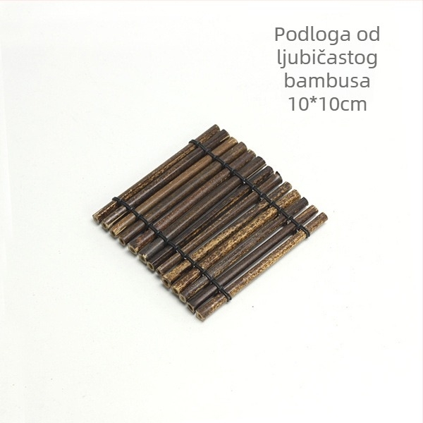 Ljubicasta podložka za čaše od bambusa i toplinska podloga od bambusa za morsko plodove i roštilj, prirodni ljubičasti bambus dekorativni proizvod