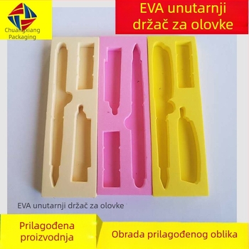 Prilagođena flockirana EVA pjena unutarnja ladica za pakiranje kozmetike i nakita, vrhunska podstava