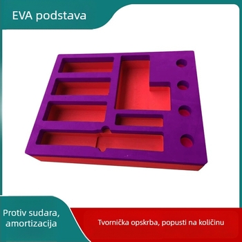 Prilagođena flockirana EVA pjena unutarnja ladica za pakiranje kozmetike i nakita, vrhunska podstava