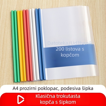 A4 fascikl s polugom i prozirnim pokrovom