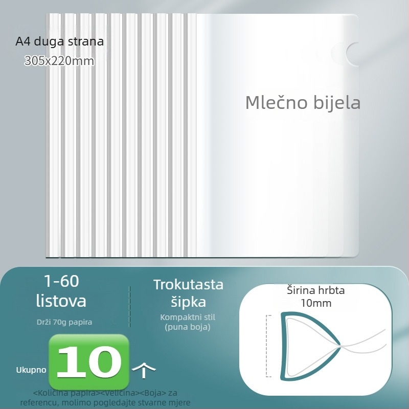 A4 fascikl s polugom i prozirnim pokrovom