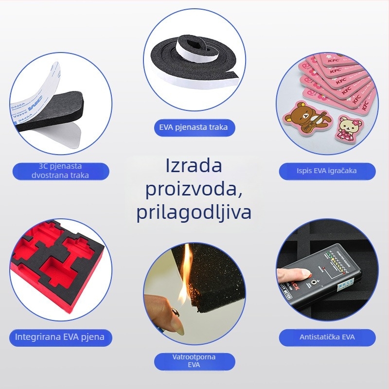 Boja EVA pjena ploča za cosplay rekvizite, ploča visoke gustoće s EVA utorom
