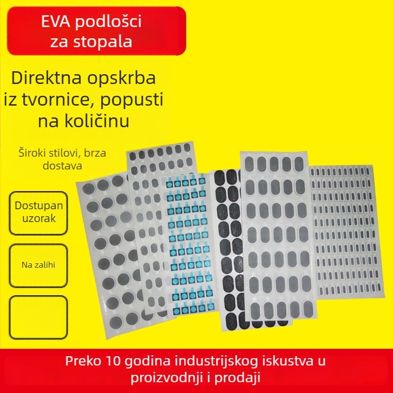 Samoljepljive EVA pjenaste podloge, crne otporne silikonske ploče, EVA gumene podloge za namještaj protiv vibracija