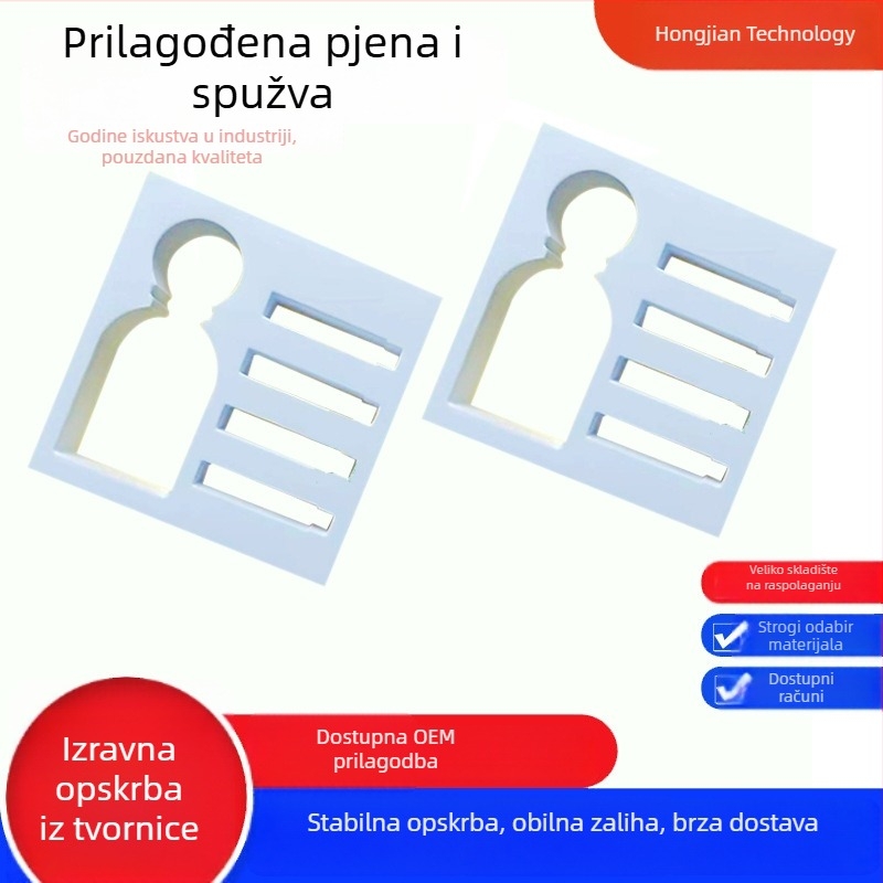 Antistatična EVA pjena za unutarnju oblogu ambalaže elektroničkih uređaja, prilagođeno neobično graviranje, apsorpcija udara
