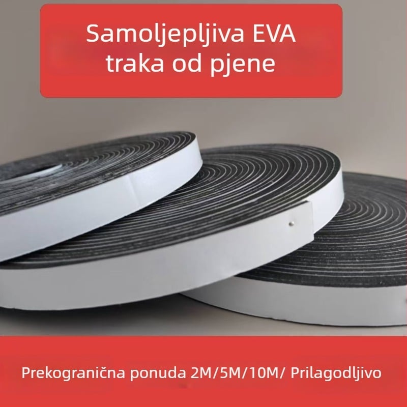 EVA jednostrano ljepiljiva traka za brtvljenje vrata i prozora s pjenastim jezgrom, zvučna i prašinska izolacija