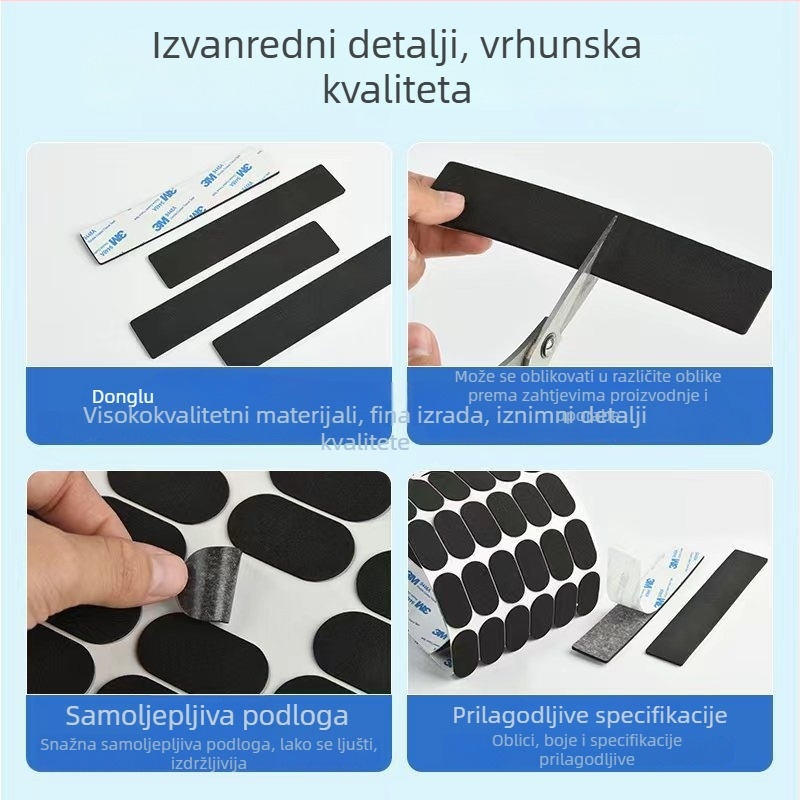 Crna EVA pjena, protuklizna, samoljepiva podloga za namještaj i podove