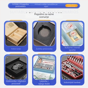 Prilagođena antistatična kutija za alate s flokiranom EVA oblogom i šarenom EVA pjenom visoke gustoće