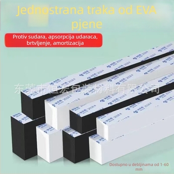 3M EVA pjenasta traka — jednostrano i dvostrano ljepilo, zvučna brtvna traka od EVA pjene, debljina 3 mm, visoka gustoća zvučne izolacije