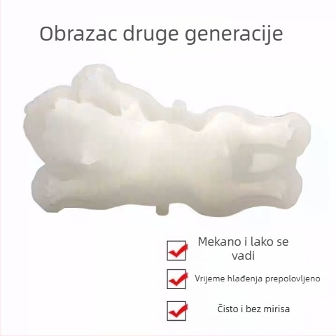Druga generacija poboljšana silikonska forma za tortu u obliku Shar-Pei psa, za mousse, pečenje i čokoladu