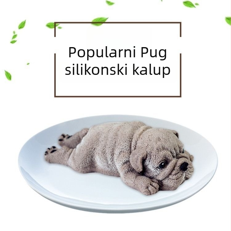 Druga generacija poboljšana silikonska forma za tortu u obliku Shar-Pei psa, za mousse, pečenje i čokoladu
