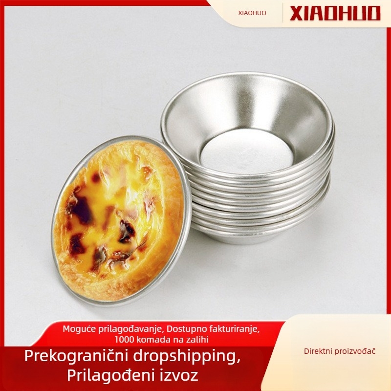 Aluminijska kružna kalupa za egg tart, puding i tortu