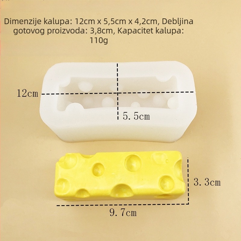Silikonska forma za hranom za sirne štapiće, čokoladni mousse i izradu svijeća