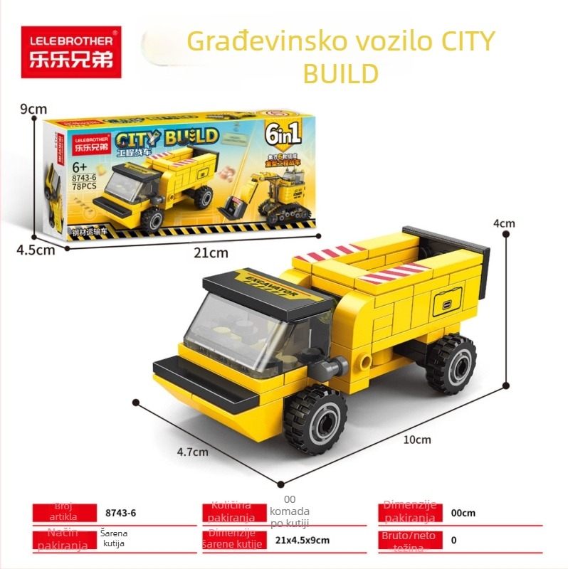 LELE BROTHER LEGO kompatibilno: svemirsko, vojno i vatrogasno robot-puzle blokovi za djecu, ABS plast, 400–800 komada