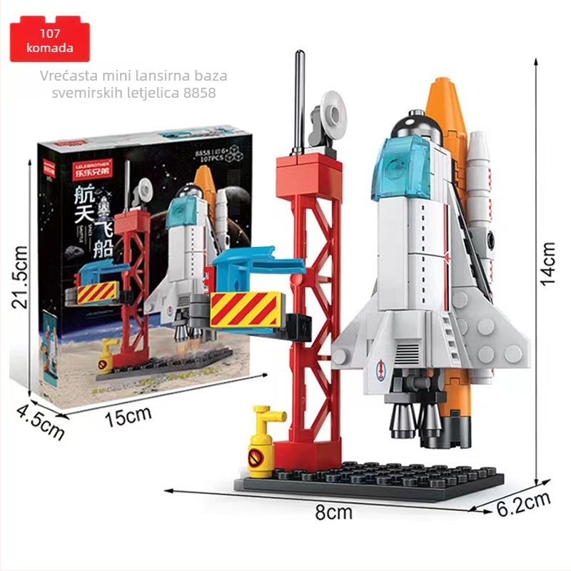LELE BROTHER LEGO kompatibilno: svemirsko, vojno i vatrogasno robot-puzle blokovi za djecu, ABS plast, 400–800 komada