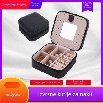 Mini prijenosna kutija za pohranu nakita za prstene i ogrlice – zaštita od oksidacije, kućna uporaba