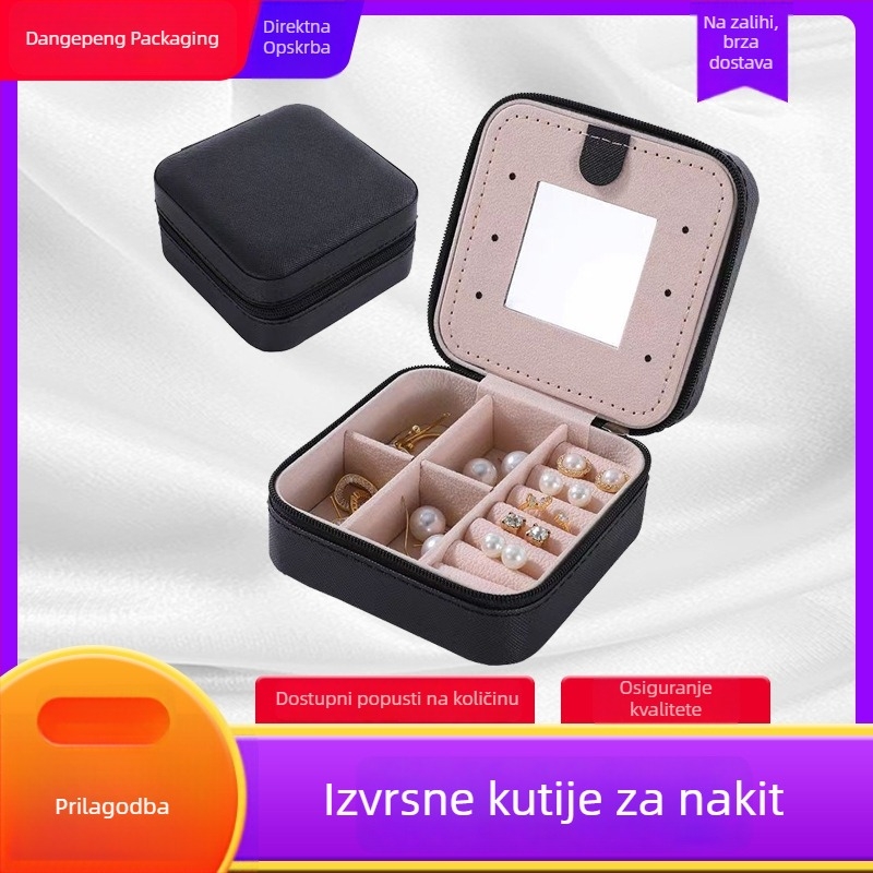 Mini prijenosna kutija za pohranu nakita za prstene i ogrlice – zaštita od oksidacije, kućna uporaba