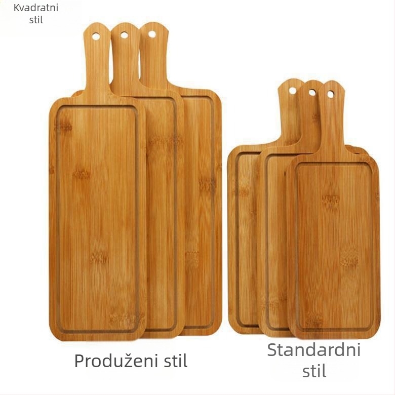 Daska za posluživanje od bambusa - daska za pizzu, okrugla ili četvrtasta, promjer 20 cm