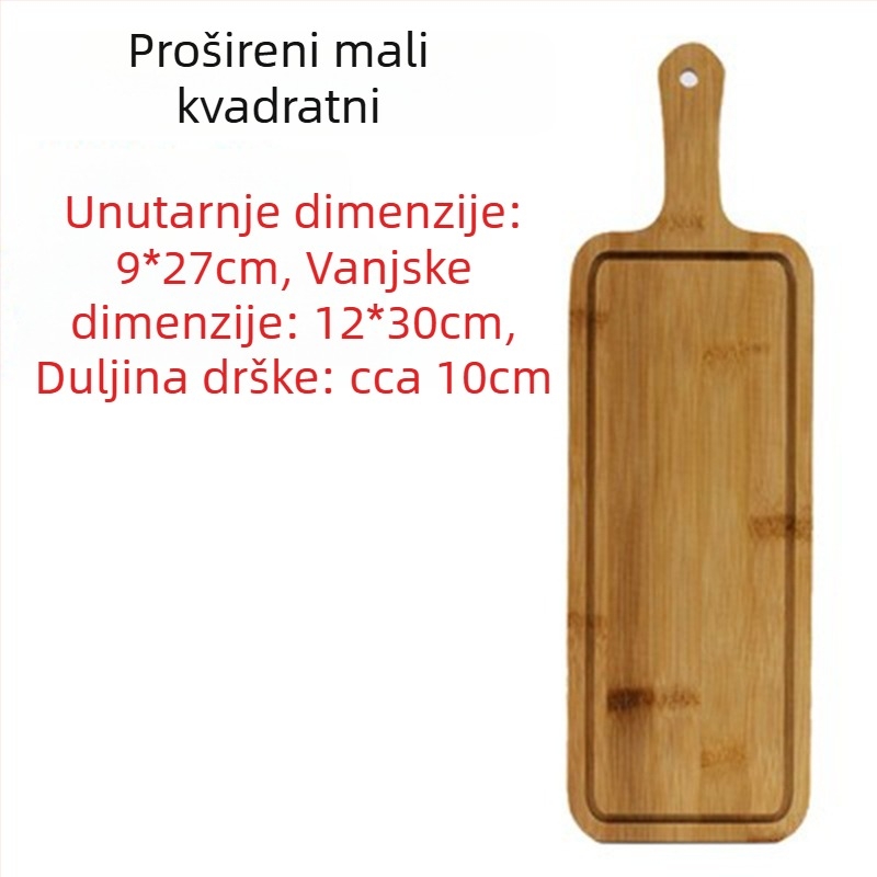Daska za posluživanje od bambusa - daska za pizzu, okrugla ili četvrtasta, promjer 20 cm