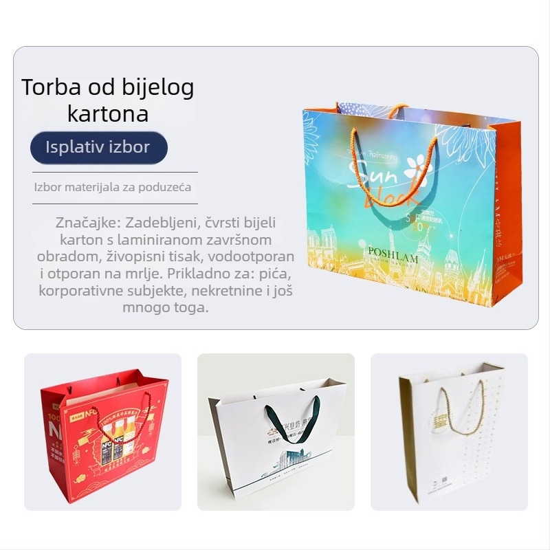 Prilagođena papirnata torba za poklone s logotipom