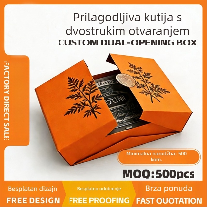 Personalizirana kutija za poklon u obliku aviona s logom i tiskom u boji na debelom valovitom kartonu