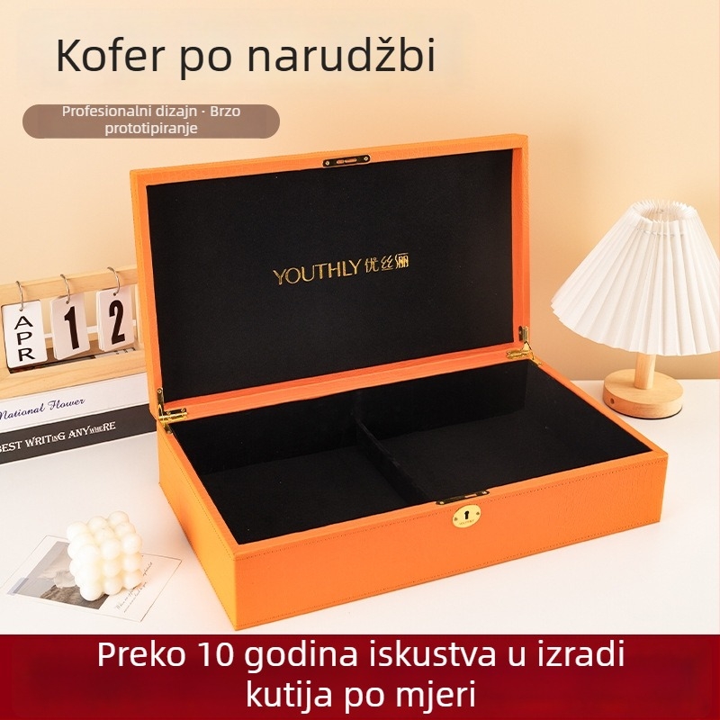 PU kožna kutija za darove za čaj, orašaste plodove i mooncakes — prilagodljiva luksuzna kožna kutija