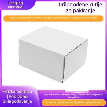 Sklopiva bijela kartonska kutija za darove s prilagođenim logom, šareno pakiranje za elektroniku i kozmetiku